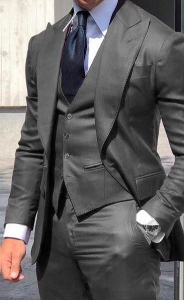 excellent black groom tuxedos peak lapel slim fit groomsmen wedding dress excellent man jacket blazer 3 piece suit, Black;gray 
excellent black groom tuxedos peak lapel slim fit groomsmen wedding dress excellent man jacket blazer 3 piece suit, Black;gray
