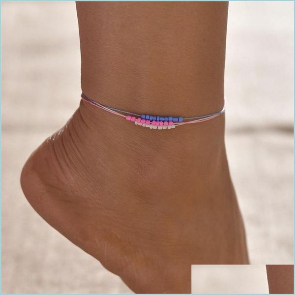 anklets summer beach beaded braided rope anklet bracelet for woman man waterproof cord bohemian pendant jewelry gift 3633 q2 drop de dhfln, Red;blue
anklets summer beach beaded braided rope anklet bracelet for woman man waterproof cord bohemian pendant jewelry gift 3633 q2 drop de dhfln, Red;blue