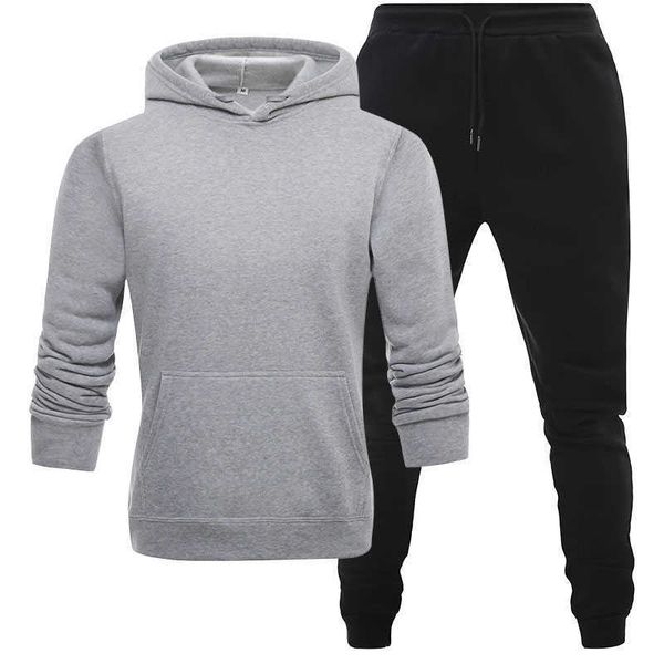 men's tracksuits fashion pure color men sets tracksuit autumn new hoodies sweatpants two piece suit hooded casual male clothes g221011, Gray
men's tracksuits fashion pure color men sets tracksuit autumn new hoodies sweatpants two piece suit hooded casual male clothes g221011, Gray