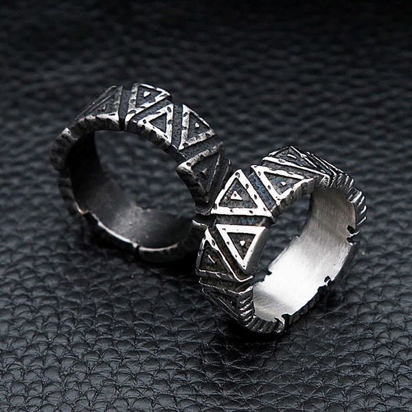 cluster rings vintage viking triangle ring for men women black/silver color stainless steel nordic valknut rings amulet jewelry gift wholesa, Golden;silver
cluster rings vintage viking triangle ring for men women black/silver color stainless steel nordic valknut rings amulet jewelry gift wholesa, Golden;silver