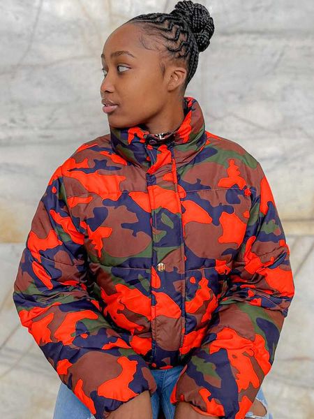 women's down parkas 2022 winter women camouflag jacket parkas puffer turn down collar zipper cardigan bubble cotton coat streetwear t22, Black
women's down parkas 2022 winter women camouflag jacket parkas puffer turn down collar zipper cardigan bubble cotton coat streetwear t22, Black