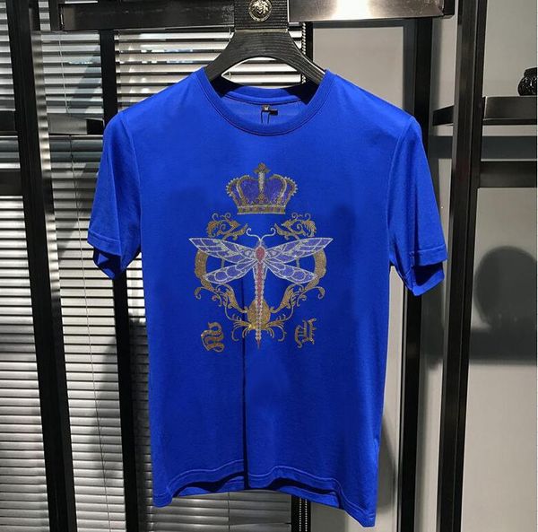 heavy industry new luxury men's clothing polo shirts designer rhinestone casual short sleeve tee shirt men, White;black 
heavy industry new luxury men's clothing polo shirts designer rhinestone casual short sleeve tee shirt men, White;black