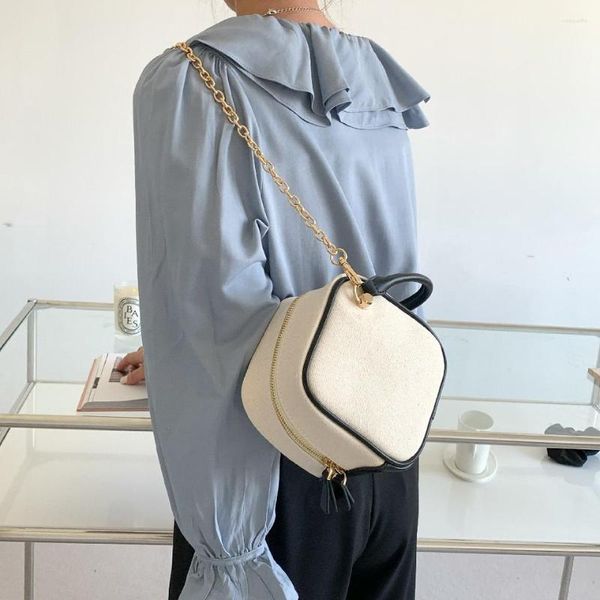 evening bags canvas cube brown white black chain shoulder bag for women fashion niche design small summer handbag
evening bags canvas cube brown white black chain shoulder bag for women fashion niche design small summer handbag