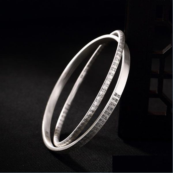 bangle s999 pure sier retro prajna paramita heart sutra womens bracelet high grade double ring drop delivery 2021 jewelry bracelets dhkds, Black
bangle s999 pure sier retro prajna paramita heart sutra womens bracelet high grade double ring drop delivery 2021 jewelry bracelets dhkds, Black