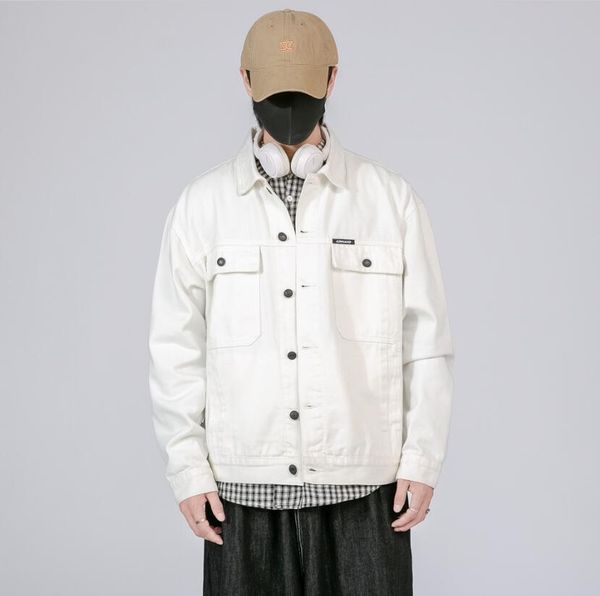 men's khaki denim jacket fashiona casual korean pocket design slim fit streetwear spring autumn coat white black men clothing mmntrr909, Black;brown
men's khaki denim jacket fashiona casual korean pocket design slim fit streetwear spring autumn coat white black men clothing mmntrr909, Black;brown