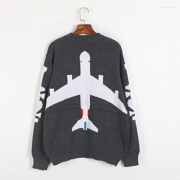 women's sweaters autumn and winter women's thick warm sweater airplane pattern loose casual mid-length gray color knitted top, White;black
women's sweaters autumn and winter women's thick warm sweater airplane pattern loose casual mid-length gray color knitted top, White;black