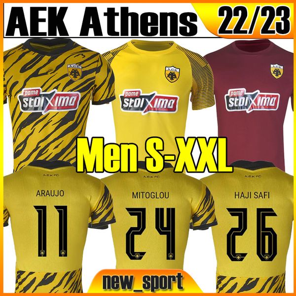22 23 aek athens araujo aek fc soccer jerseys garcia zuber 2022 2023 foolball shirt n. amrabat yellow black home away k. ansarifard jersey p, Black;yellow
22 23 aek athens araujo aek fc soccer jerseys garcia zuber 2022 2023 foolball shirt n. amrabat yellow black home away k. ansarifard jersey p, Black;yellow