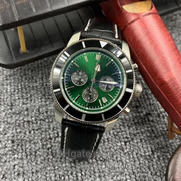 men's fashion watch 46mm large dial waterproof sapphire glass stainless steel leather bracelet luminous sports quartz watch, Slivery;brown
men's fashion watch 46mm large dial waterproof sapphire glass stainless steel leather bracelet luminous sports quartz watch, Slivery;brown