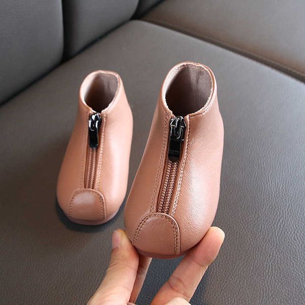 boots new autumn winter solid color front zipper children' short baby girls shoe toddler leather fashion l221011, Black;grey
boots new autumn winter solid color front zipper children' short baby girls shoe toddler leather fashion l221011, Black;grey