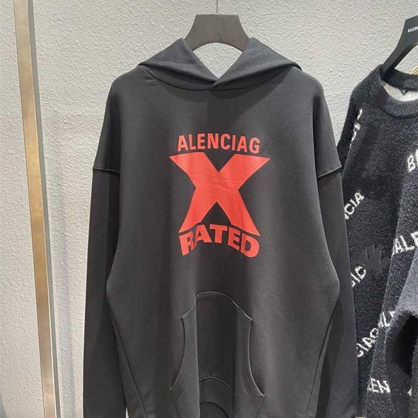 men hoodies balenciga fashion brand paris hooded sweater b couple red english letter x logo printed terry hoodie, Black
men hoodies balenciga fashion brand paris hooded sweater b couple red english letter x logo printed terry hoodie, Black