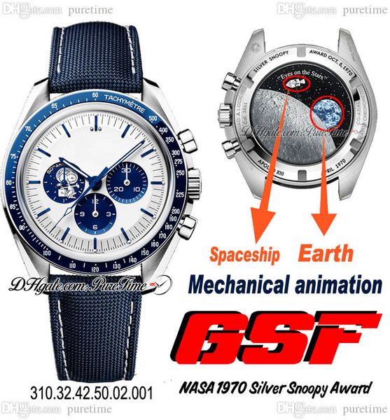gsf moonwatch a7750 automatic chronograp mens watch silver snoop award 50th anniversary white dial blue nylon fabric strap real mechanical a, Slivery;brown
gsf moonwatch a7750 automatic chronograp mens watch silver snoop award 50th anniversary white dial blue nylon fabric strap real mechanical a, Slivery;brown
