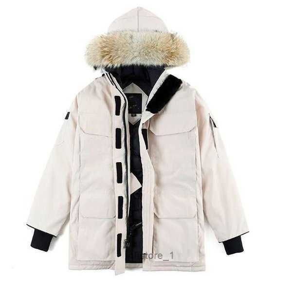 designer luxury goosie down jacket fur ruff men cg winter fit warm canadas men white goosing coat exterior pockets zipper stretch rib cuff t, Black 
designer luxury goosie down jacket fur ruff men cg winter fit warm canadas men white goosing coat exterior pockets zipper stretch rib cuff t, Black