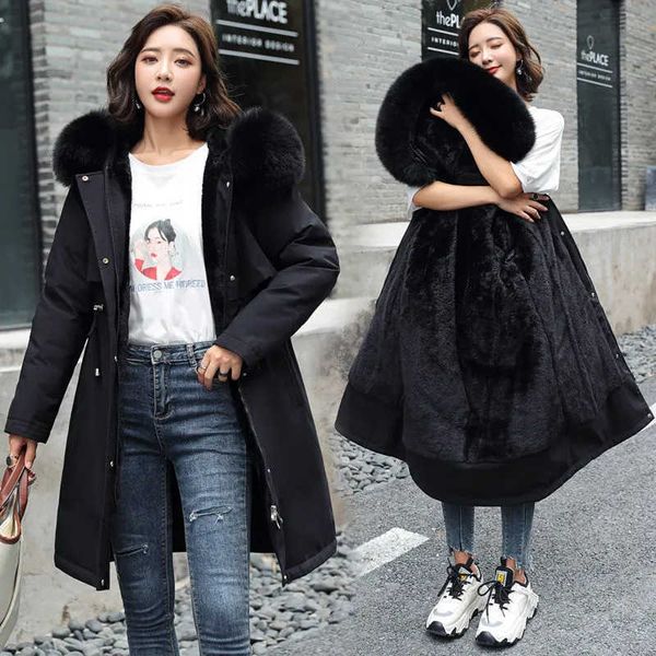 women's down parkas winter jacket 2022 new women parka clothes long coat wool liner hooded jacket fur collar thick warm snow wear padde, Black
women's down parkas winter jacket 2022 new women parka clothes long coat wool liner hooded jacket fur collar thick warm snow wear padde, Black