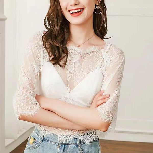 women's blouses women lace floral embroidery shirt black white see-through mesh transparent shirts ladies summer
women's blouses women lace floral embroidery shirt black white see-through mesh transparent shirts ladies summer