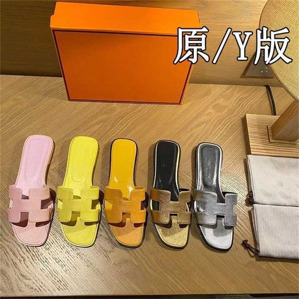 designer fashion herme slippers luxury leater sandals oran digner slid womens summer versatile anti slip flat bottomed beac ave logo, Black
designer fashion herme slippers luxury leater sandals oran digner slid womens summer versatile anti slip flat bottomed beac ave logo, Black
