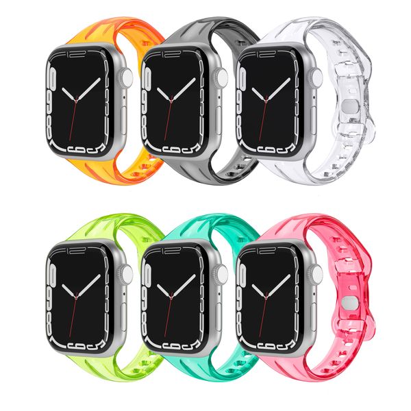 straps for smart apple watches bands tpu transparent colorful adjustable strap fashion band smartwatch 8 7 6 5 4 3 2 se compatible to iwatch straps for smart apple watches bands tpu transparent colorful adjustable strap fashion band smartwatch 8 7 6 5 4 3 2 se compatible to iwatch
