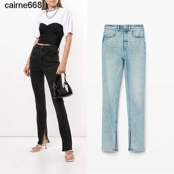 designer women's jeans new high waist elastic lifting thin slit small alexanders straight pants jeans wangs, Blue
designer women's jeans new high waist elastic lifting thin slit small alexanders straight pants jeans wangs, Blue