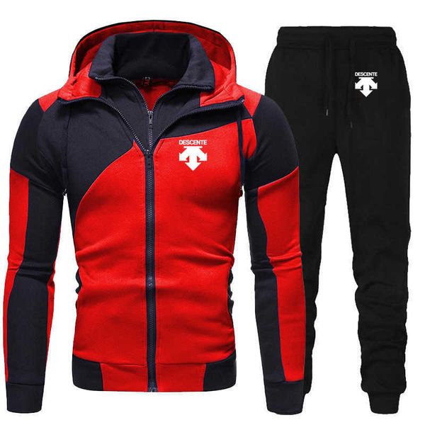 sportswear jackets designer men's tracksuits new casual clothing sports suit fashion hooded splicing zipper jacket descent pants set me, Gray
sportswear jackets designer men's tracksuits new casual clothing sports suit fashion hooded splicing zipper jacket descent pants set me, Gray