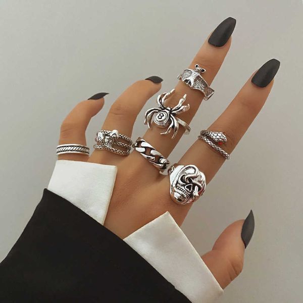 cluster rings kisswife vintage gothic silver color rings set for women men snake skeleton spider finger ring 2022 trend fashion jewelry l221, Golden;silver
cluster rings kisswife vintage gothic silver color rings set for women men snake skeleton spider finger ring 2022 trend fashion jewelry l221, Golden;silver