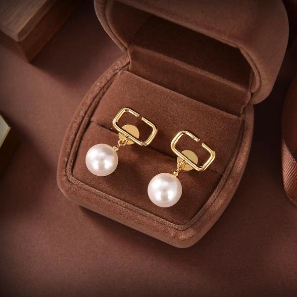 classic charm earrings 18k gold pearl pendant luxury designer earring ladies party wedding couple gift jewelry, Golden
classic charm earrings 18k gold pearl pendant luxury designer earring ladies party wedding couple gift jewelry, Golden