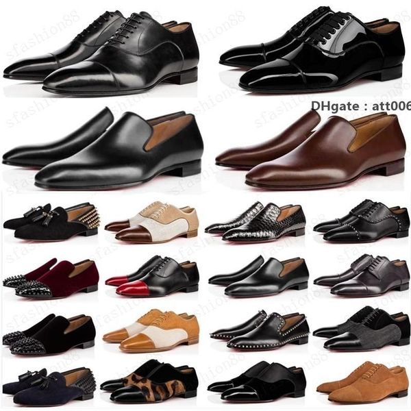 bottoms christians 2021 designer mens shoes loafers black red spike patent leather slip on dress wedding flats shoe for business party k slu
bottoms christians 2021 designer mens shoes loafers black red spike patent leather slip on dress wedding flats shoe for business party k slu