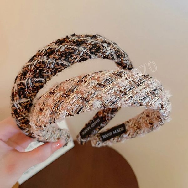 vintage knitting headband head hoop retro french headwear for girls plaid thick wide hairband women hair accessorie, Slivery;white
vintage knitting headband head hoop retro french headwear for girls plaid thick wide hairband women hair accessorie, Slivery;white