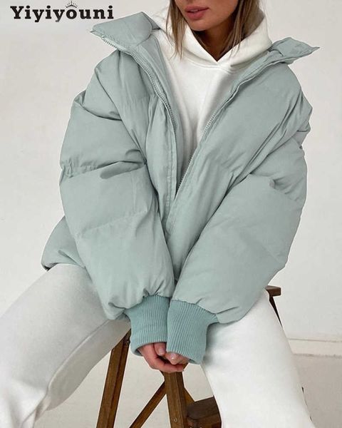women's down parkas yiyiyouni autumn winter down puffer jacket woman thick bubble coat cotton liner padded parkas female warm zipper ou, Black
women's down parkas yiyiyouni autumn winter down puffer jacket woman thick bubble coat cotton liner padded parkas female warm zipper ou, Black