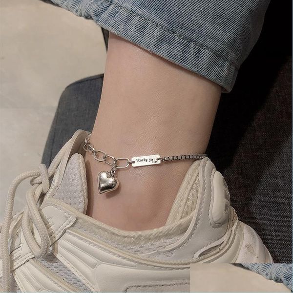 anklets sier summer anklet bracelet for women vintage thai love heart pendant party jewelry 708 z2 drop delivery 2022 dhyjx, Red;blue
anklets sier summer anklet bracelet for women vintage thai love heart pendant party jewelry 708 z2 drop delivery 2022 dhyjx, Red;blue