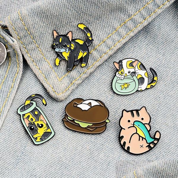 pins brooches cartoon enamel brooch pin a cat with fish in its mouth animal cloisonne badge manuafacture fashion brooches jewelry w dhzj4, Gray
pins brooches cartoon enamel brooch pin a cat with fish in its mouth animal cloisonne badge manuafacture fashion brooches jewelry w dhzj4, Gray