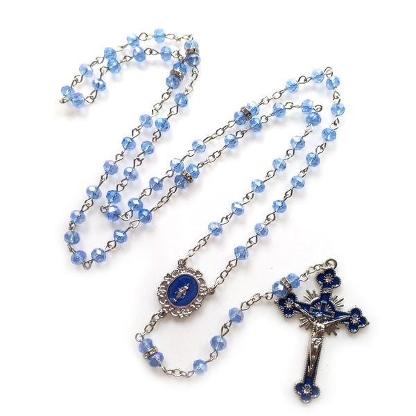 religious vintage green crystal necklace women cross pendant necklace long pray jewelry, Silver
religious vintage green crystal necklace women cross pendant necklace long pray jewelry, Silver