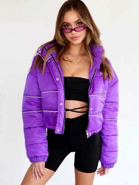 women's down parkas fashion stand collar zip-up letter print cotton-padded warm coats women 2022 autumn winter casual purple short park, Black
women's down parkas fashion stand collar zip-up letter print cotton-padded warm coats women 2022 autumn winter casual purple short park, Black