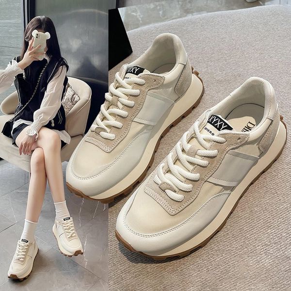 thick soled soft leather women's 2022 new versatile sports casual shoes high sponge cake breathable board shoes, Black
thick soled soft leather women's 2022 new versatile sports casual shoes high sponge cake breathable board shoes, Black