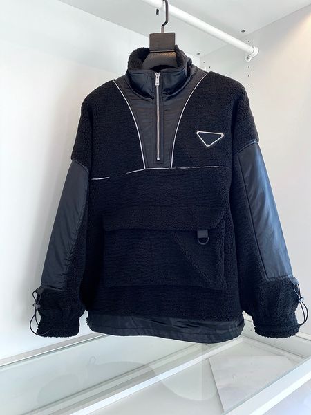 winter new style men's fleece nylon sweatshirts coat luxury brand design comfortable splicing casual sweater, Black
winter new style men's fleece nylon sweatshirts coat luxury brand design comfortable splicing casual sweater, Black