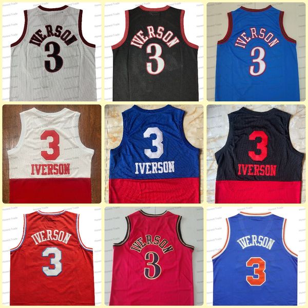 retro basketball jersey 3 allen iverson black white red splited color matching vintage mens stitched jerseys mesh throwback, Black;red
retro basketball jersey 3 allen iverson black white red splited color matching vintage mens stitched jerseys mesh throwback, Black;red