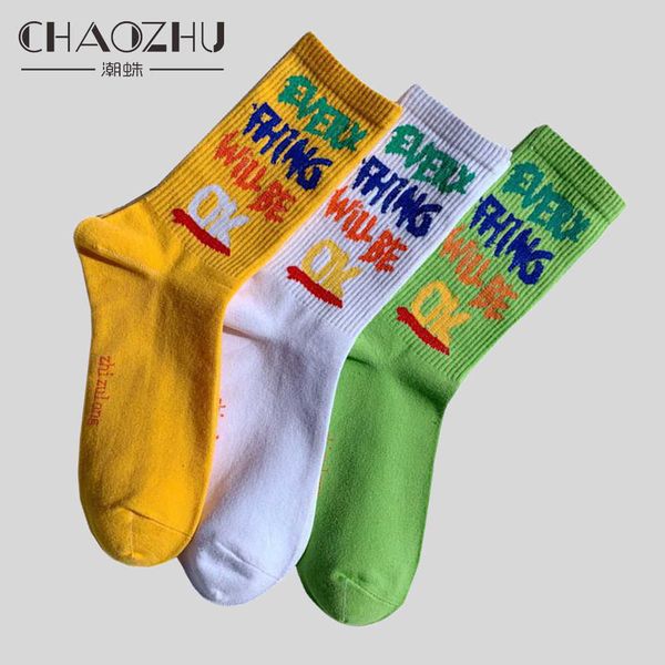 men's socks chaozhu 2020 funny words men's women's socks casual everything will be ok positive hip hop skateboard ski socks f, Black 
men's socks chaozhu 2020 funny words men's women's socks casual everything will be ok positive hip hop skateboard ski socks f, Black