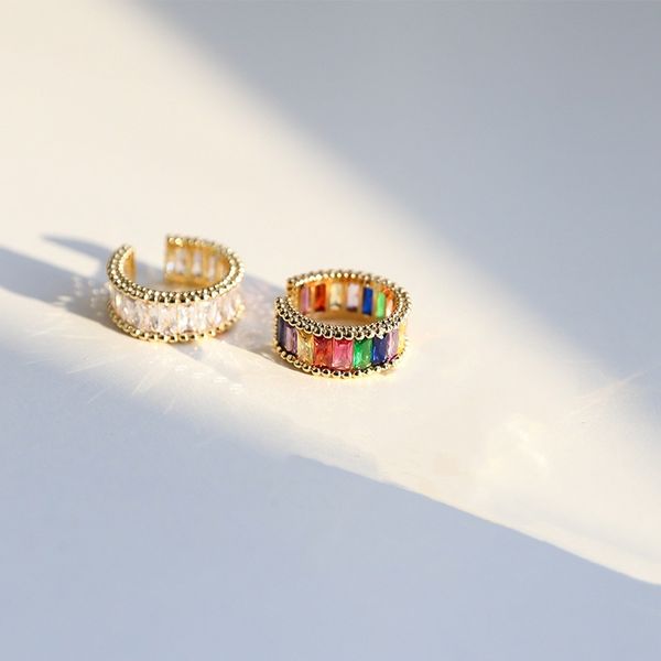 color creative cluster rings niche light luxury fashion 14k gold plated ring opening adjustable rainbow zircon ring for men women, Golden;silver
color creative cluster rings niche light luxury fashion 14k gold plated ring opening adjustable rainbow zircon ring for men women, Golden;silver
