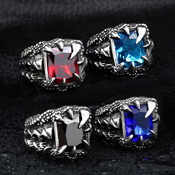 cluster rings viking vintage nordic dragon claw ring with blue black crystal stainless steel punk rock rings size 7-15 jewelry wholesale l22, Golden;silver
cluster rings viking vintage nordic dragon claw ring with blue black crystal stainless steel punk rock rings size 7-15 jewelry wholesale l22, Golden;silver