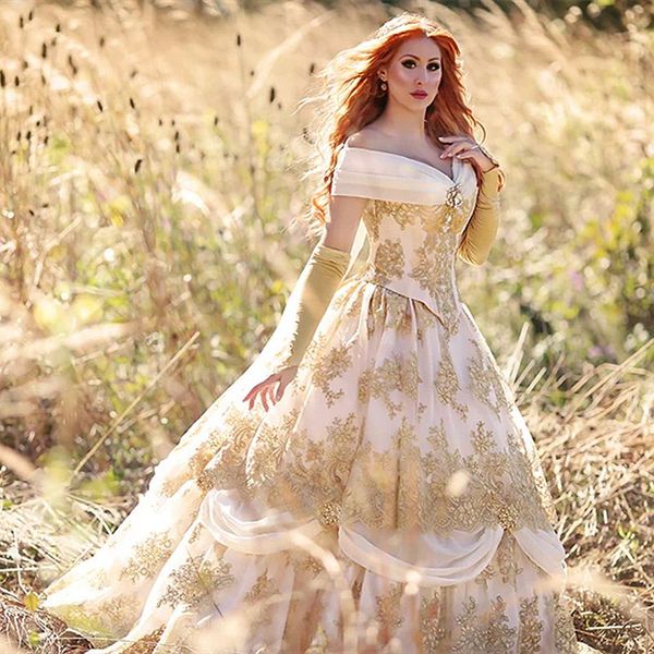 white gold gothic wedding dresses bridal gowns 2023 medieval appliques off shoulder lace-up corset country robe de mariee
white gold gothic wedding dresses bridal gowns 2023 medieval appliques off shoulder lace-up corset country robe de mariee