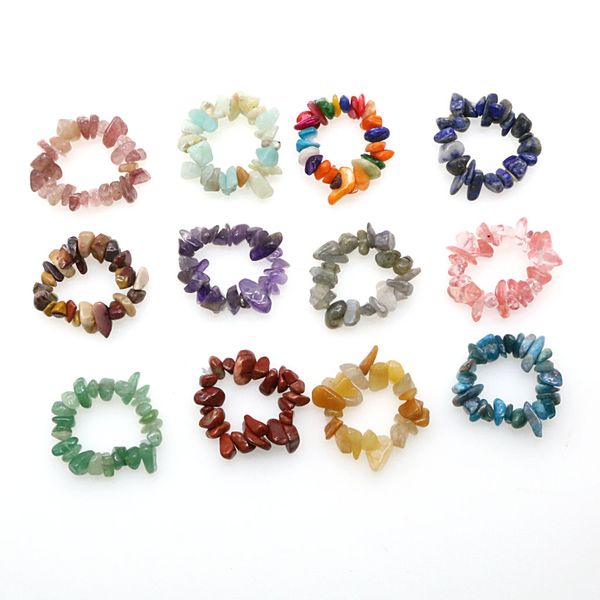20pcs natural broken stone ring with side stones mixed color handmade irregular beaded bracelet white crystal, Silver
20pcs natural broken stone ring with side stones mixed color handmade irregular beaded bracelet white crystal, Silver