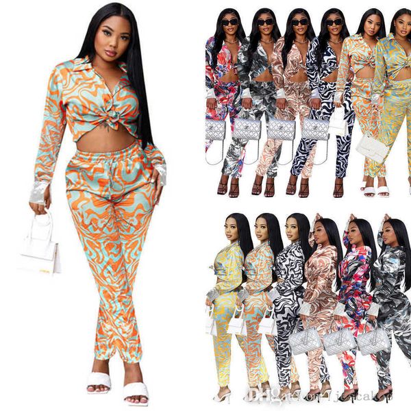 2022 fall women two piece pants set corrugated printed long sleeve shirt and trousers suit ladies casual matching suits, White
2022 fall women two piece pants set corrugated printed long sleeve shirt and trousers suit ladies casual matching suits, White