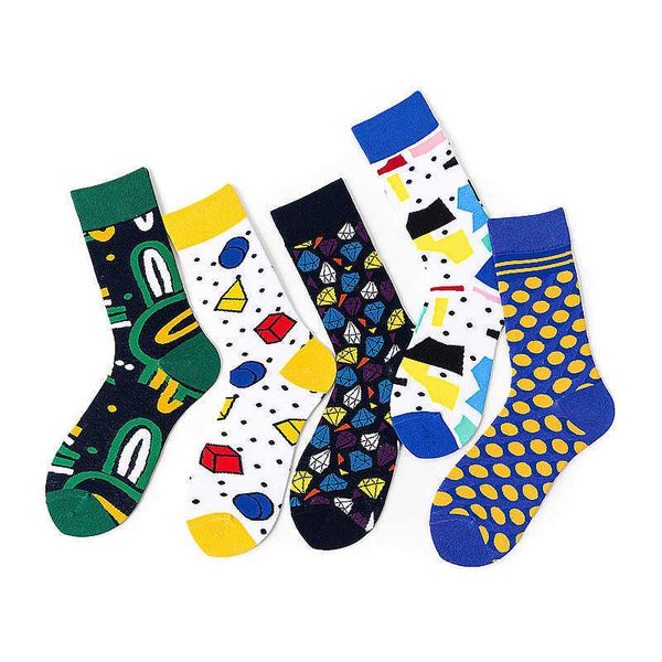 men's socks classic autumn winter mens personality cartoon geometric diamond happy hip-hop dot abstract gift t221011, Black
men's socks classic autumn winter mens personality cartoon geometric diamond happy hip-hop dot abstract gift t221011, Black