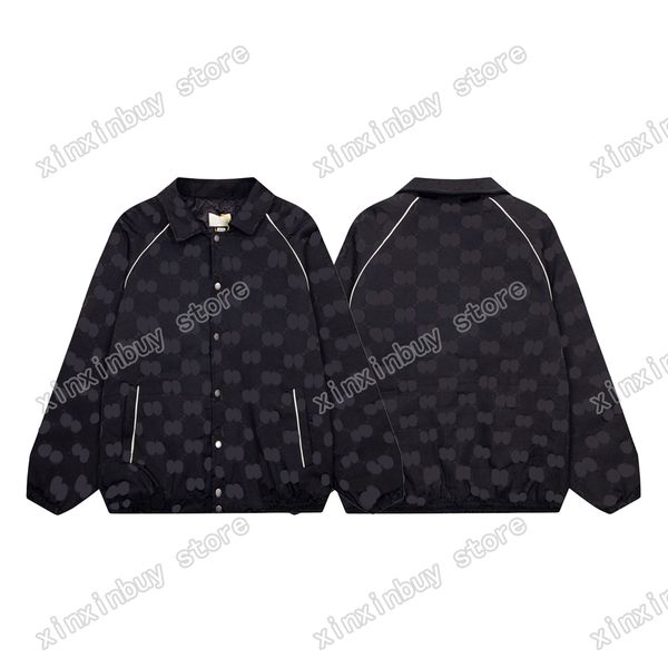 xinxinbuy men designer coat baseball jacket jacquard letter fabric panelled long sleeve women khaki black blue xs-xl, Black;brown
xinxinbuy men designer coat baseball jacket jacquard letter fabric panelled long sleeve women khaki black blue xs-xl, Black;brown