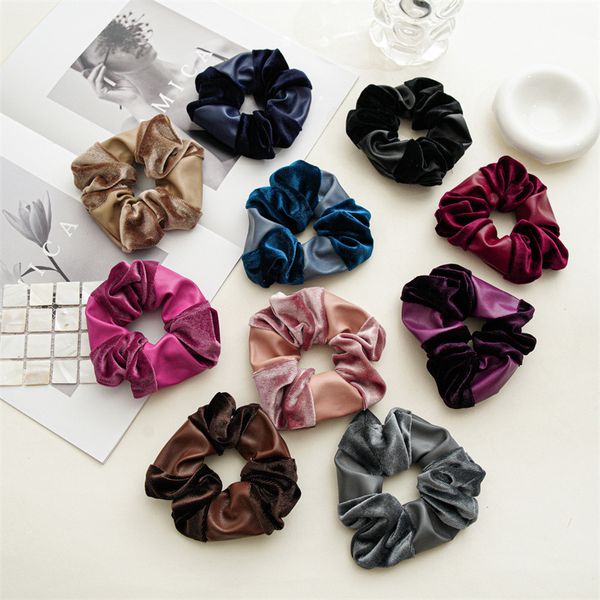 girls pu leather splicing pleuche scrunchie kids princess hairbands children elastic large intestine ponytail holder women hair accessories, Slivery;white
girls pu leather splicing pleuche scrunchie kids princess hairbands children elastic large intestine ponytail holder women hair accessories, Slivery;white