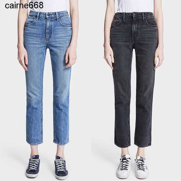 designer women's jeans spring new high waist straight barrel nine alexanders part jeans women's stretchless wangs, Blue
designer women's jeans spring new high waist straight barrel nine alexanders part jeans women's stretchless wangs, Blue