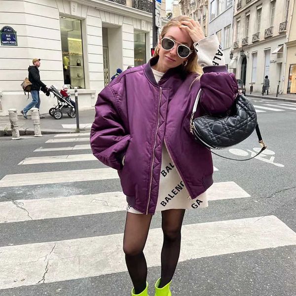 women's down parkas jocoo jolee 2022 women oversized bomber jacket fashion solid color zipper pocket loose quilted coat warm autumn win, Black
women's down parkas jocoo jolee 2022 women oversized bomber jacket fashion solid color zipper pocket loose quilted coat warm autumn win, Black