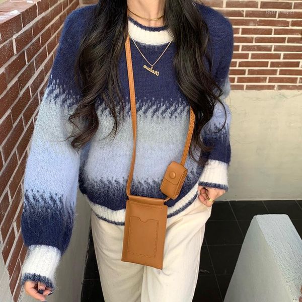 women's sweaters autumn winter knitted contrast soft sweater women oversized o-neck long sleeves triped pullovers gentle lazy ins, White;black
women's sweaters autumn winter knitted contrast soft sweater women oversized o-neck long sleeves triped pullovers gentle lazy ins, White;black