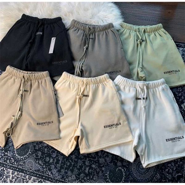new men's shorts feel of god double line essentials season 7 fog casual loose plush reflective shorts for men, White;black
new men's shorts feel of god double line essentials season 7 fog casual loose plush reflective shorts for men, White;black