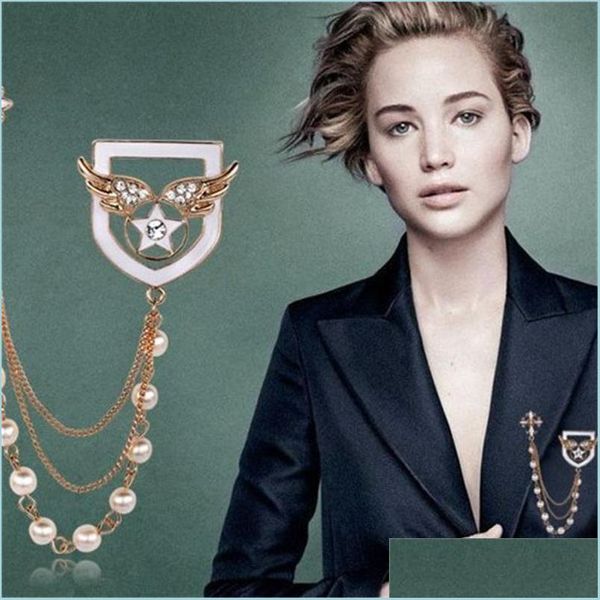 pins brooches korean style pearl tassel chain pin brooch badge cross cor medal angel wing star brooches 141 r2 drop delivery 2022 je dhuls, Gray
pins brooches korean style pearl tassel chain pin brooch badge cross cor medal angel wing star brooches 141 r2 drop delivery 2022 je dhuls, Gray
