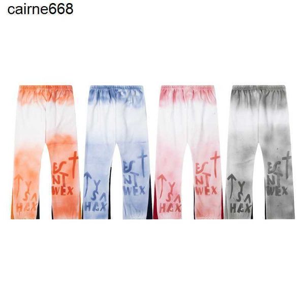 men's pants designer new fashion galery tie dye gradual men's women's casual pants, Black
men's pants designer new fashion galery tie dye gradual men's women's casual pants, Black