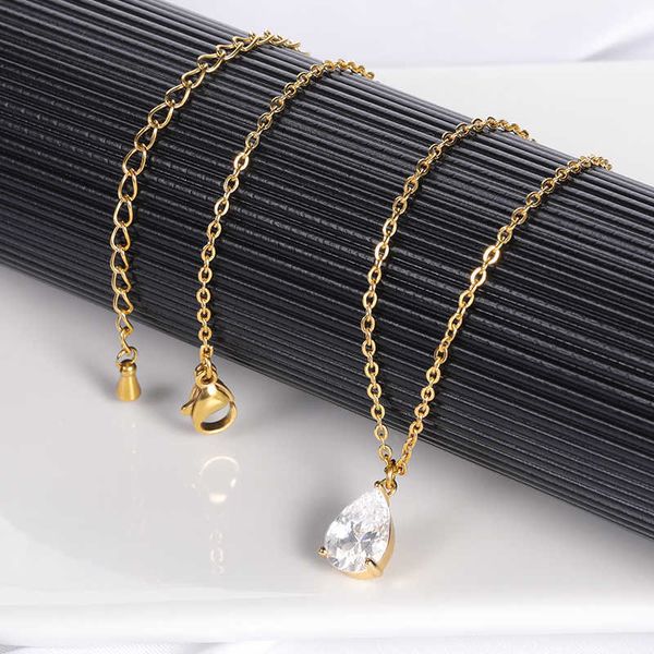 pendant necklaces dainty zirconia teardrop necklace women jewelry stainless steel chain water drop pendant necklace gifts for girls l221011, Silver
pendant necklaces dainty zirconia teardrop necklace women jewelry stainless steel chain water drop pendant necklace gifts for girls l221011, Silver
